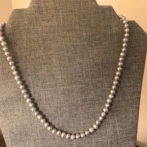 Gray freshwater pearl necklace by Honora. 19 1/2 inches.